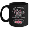 Personalized This Awesome Meme Belongs To Custom Kids Name Floral Meme Mothers Day Birthday Christmas Mug | siriusteestore