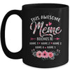 Personalized This Awesome Meme Belongs To Custom Kids Name Floral Meme Mothers Day Birthday Christmas Mug | siriusteestore