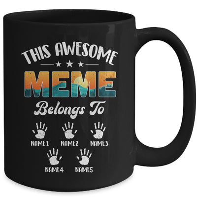 Personalized This Awesome Meme Belongs To Custom Kids Name Vintage Mothers Day Birthday Christmas Mug | siriusteestore