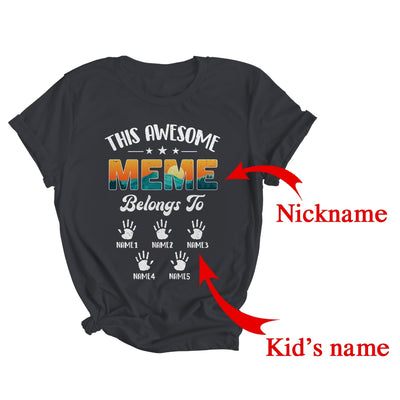 Personalized This Awesome Meme Belongs To Custom Kids Name Vintage Mothers Day Birthday Christmas Shirt & Tank Top | Custom | siriusteestore