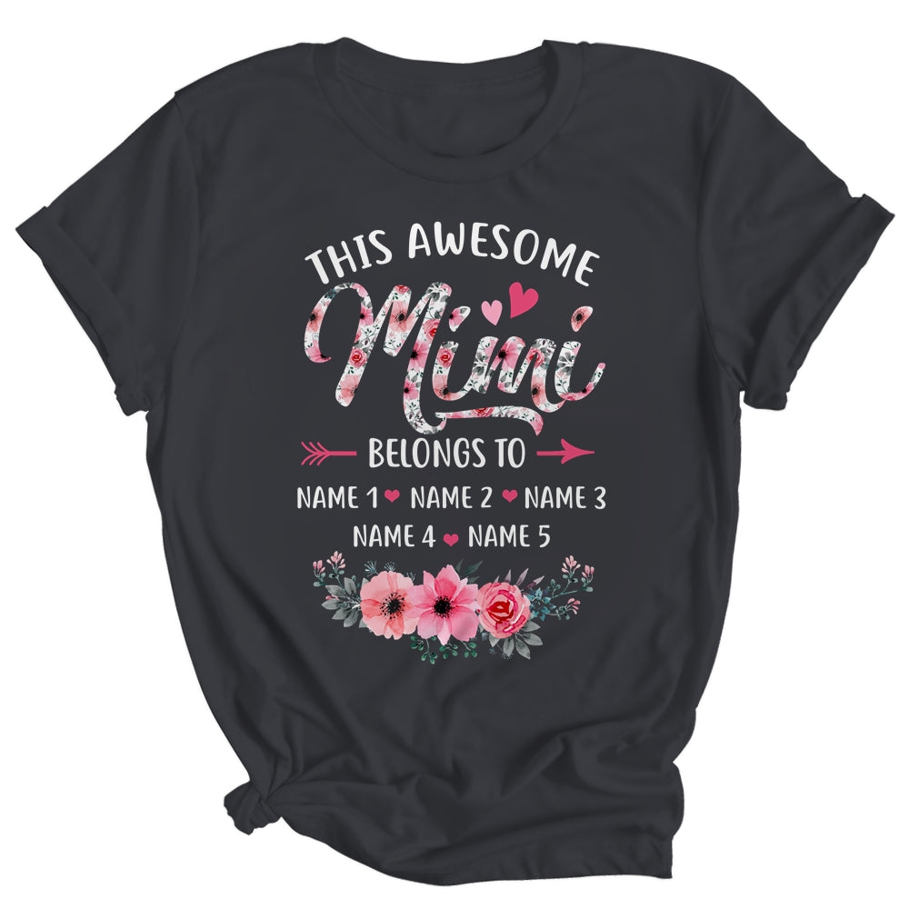 Personalized This Awesome Mimi Belongs To Custom Kids Name Floral Mimi Mothers Day Birthday Christmas Shirt & Tank Top | siriusteestore