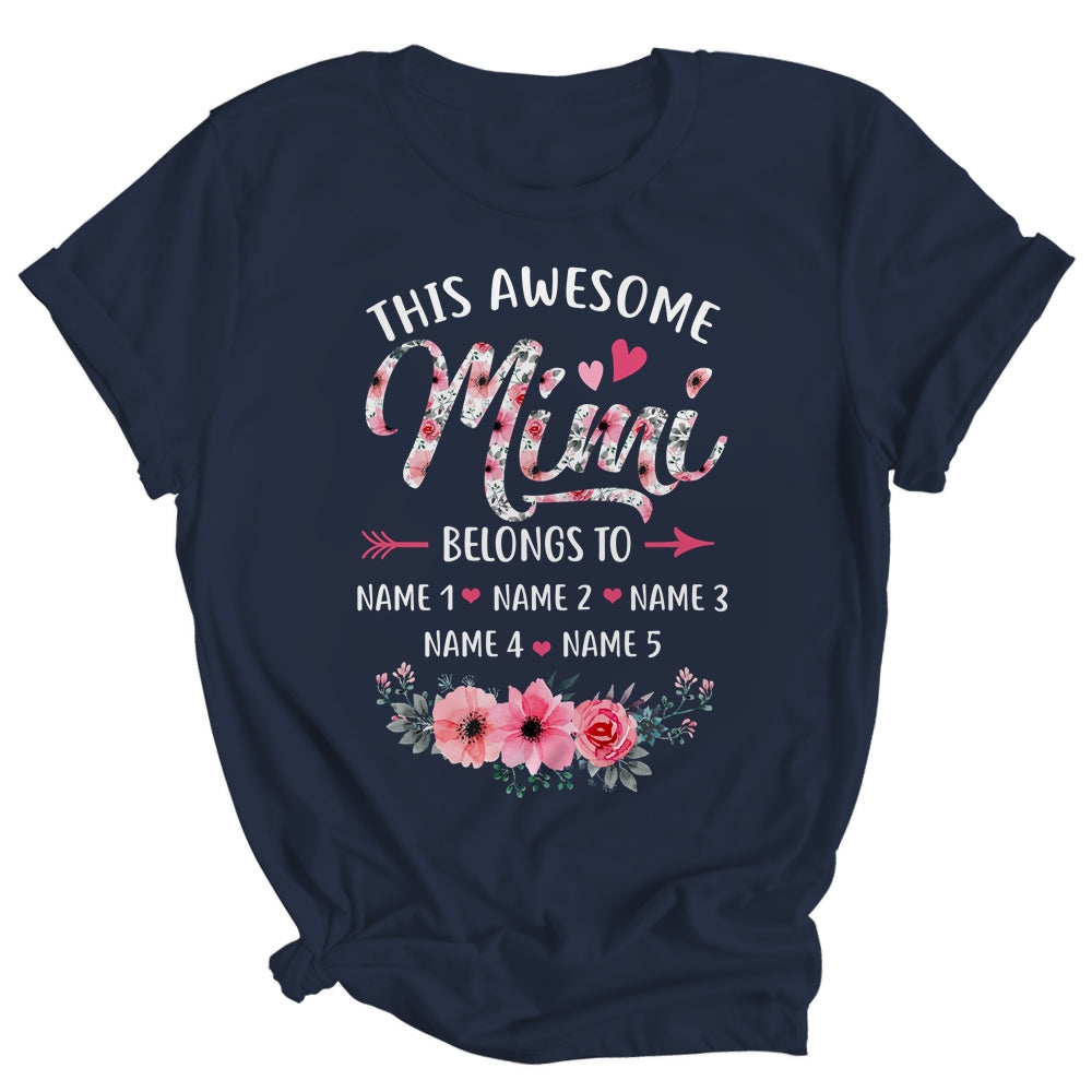 Personalized This Awesome Mimi Belongs To Custom Kids Name Floral Mimi Mothers Day Birthday Christmas Shirt & Tank Top | siriusteestore