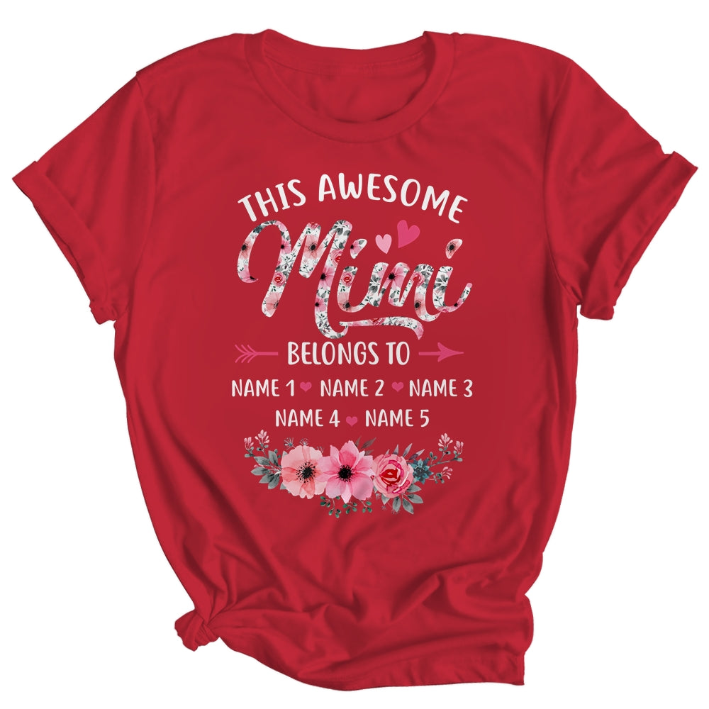 Personalized This Awesome Mimi Belongs To Custom Kids Name Floral Mimi Mothers Day Birthday Christmas Shirt & Tank Top | siriusteestore