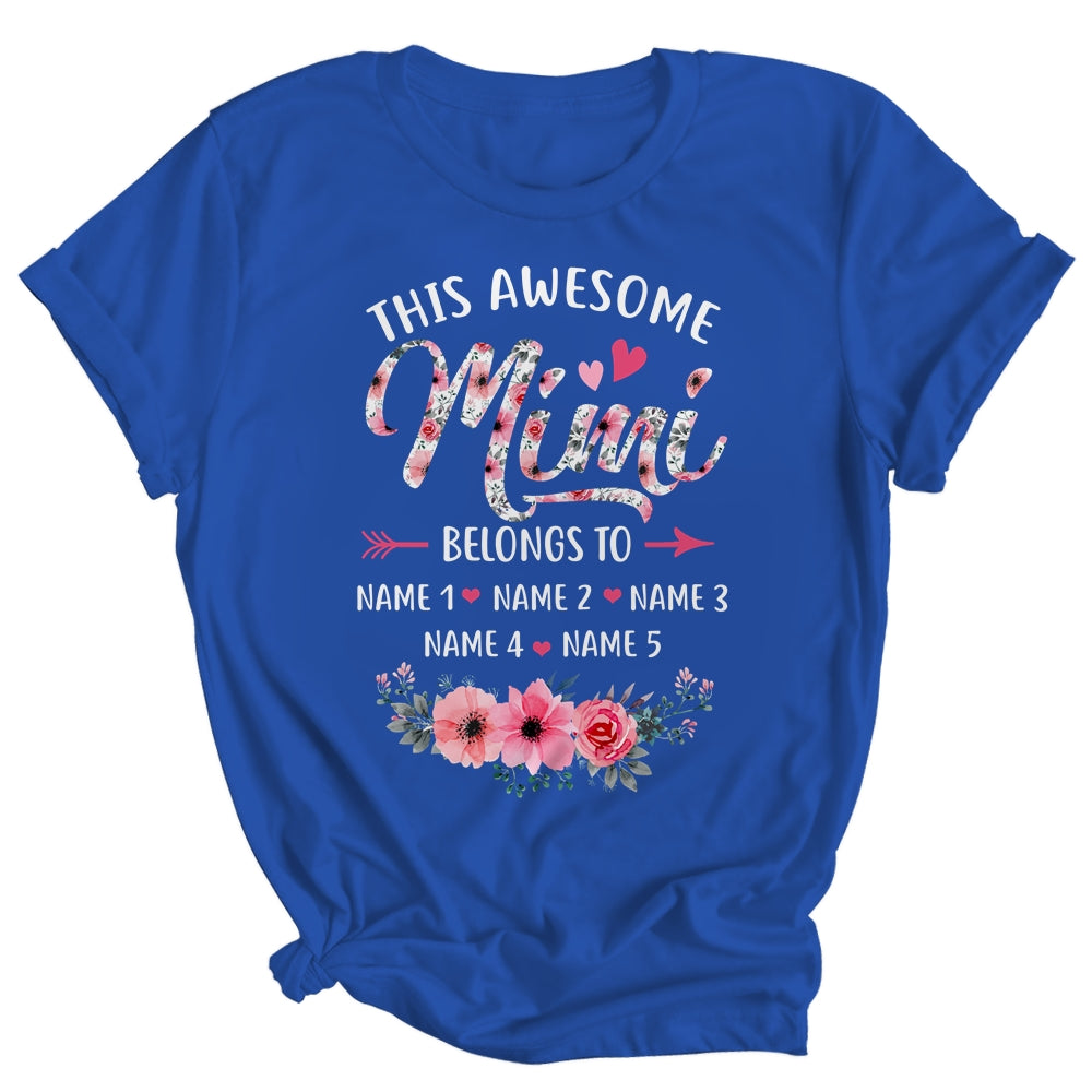 Personalized This Awesome Mimi Belongs To Custom Kids Name Floral Mimi Mothers Day Birthday Christmas Shirt & Tank Top | siriusteestore
