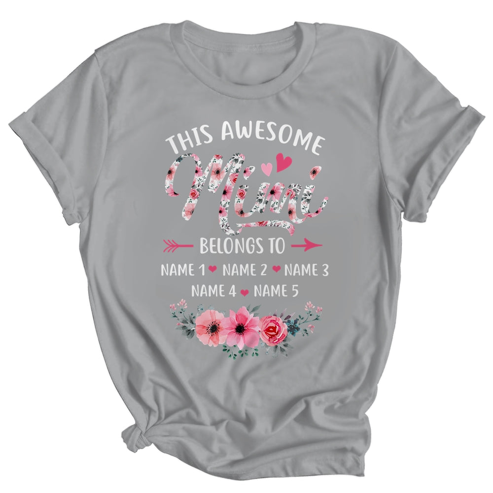 Personalized This Awesome Mimi Belongs To Custom Kids Name Floral Mimi Mothers Day Birthday Christmas Shirt & Tank Top | siriusteestore
