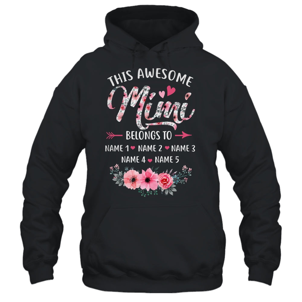 Personalized This Awesome Mimi Belongs To Custom Kids Name Floral Mimi Mothers Day Birthday Christmas Shirt & Tank Top | siriusteestore