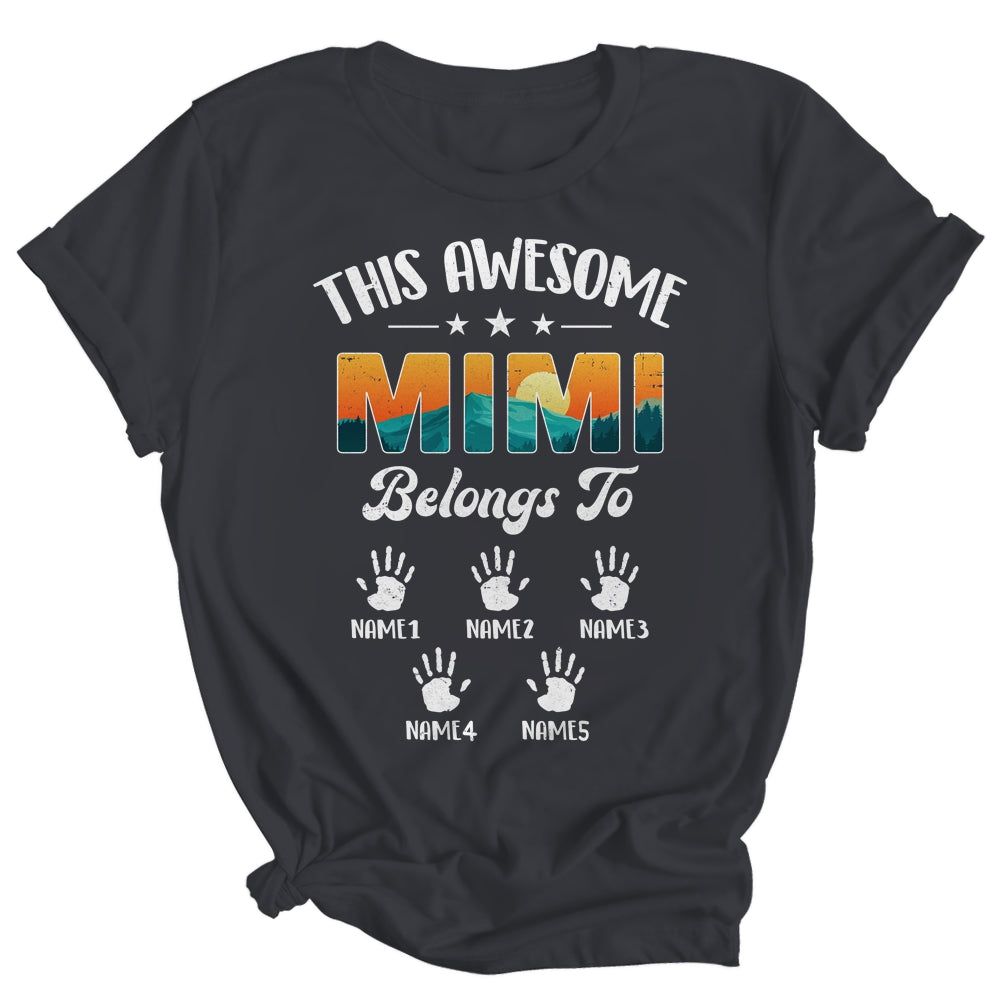 Personalized This Awesome Mimi Belongs To Custom Kids Name Vintage Mothers Day Birthday Christmas Shirt & Tank Top | siriusteestore
