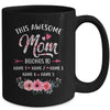 Personalized This Awesome Mom Belongs To Custom Kids Name Floral Mom Mothers Day Birthday Christmas Mug | siriusteestore