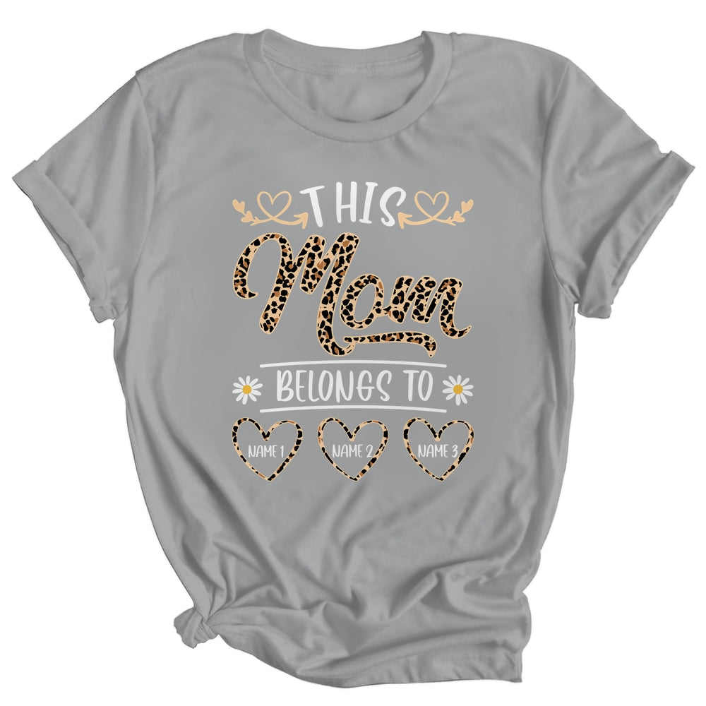 Personalized This Awesome Mom Belongs To Custom Kids Name Leopard Mom Mothers Day Birthday Christmas Shirt & Tank Top | siriusteestore