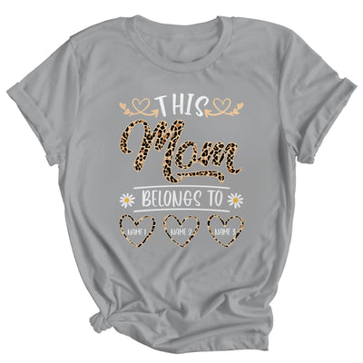 Personalized This Awesome Mom Belongs To Custom Kids Name Leopard Mom Mothers Day Birthday Christmas Shirt & Tank Top | siriusteestore