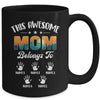 Personalized This Awesome Mom Belongs To Custom Kids Name Vintage Mothers Day Birthday Christmas Mug | siriusteestore
