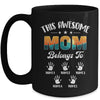 Personalized This Awesome Mom Belongs To Custom Kids Name Vintage Mothers Day Birthday Christmas Mug | siriusteestore