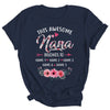 Personalized This Awesome Nana Belongs To Custom Kids Name Floral Nana Mothers Day Birthday Christmas Shirt & Tank Top | siriusteestore