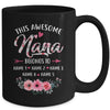 Personalized This Awesome Nana Belongs To Custom Kids Name Floral Nana Mothers Day Birthday Christmas Mug | siriusteestore