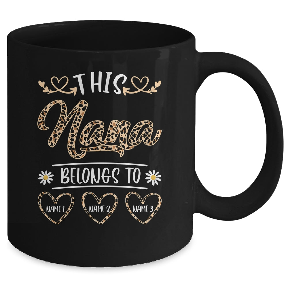 Personalized This Awesome Nana Belongs To Custom Kids Name Leopard Nana Mothers Day Birthday Christmas Mug | siriusteestore
