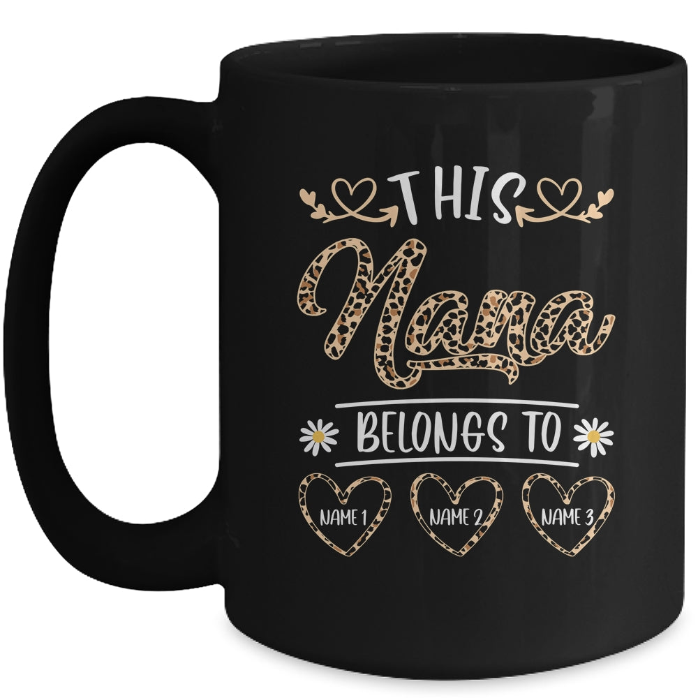 Personalized This Awesome Nana Belongs To Custom Kids Name Leopard Nana Mothers Day Birthday Christmas Mug | siriusteestore