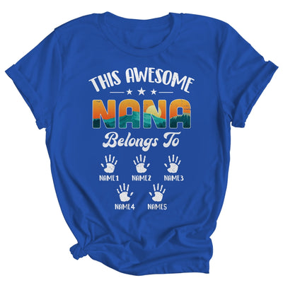 Personalized This Awesome Nana Belongs To Custom Kids Name Vintage Mothers Day Birthday Christmas Shirt & Tank Top | siriusteestore