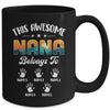 Personalized This Awesome Nana Belongs To Custom Kids Name Vintage Mothers Day Birthday Christmas Mug | siriusteestore