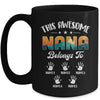 Personalized This Awesome Nana Belongs To Custom Kids Name Vintage Mothers Day Birthday Christmas Mug | siriusteestore