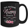 Personalized This Awesome Nanny Belongs To Custom Kids Name Floral Nanny Mothers Day Birthday Christmas Mug | siriusteestore