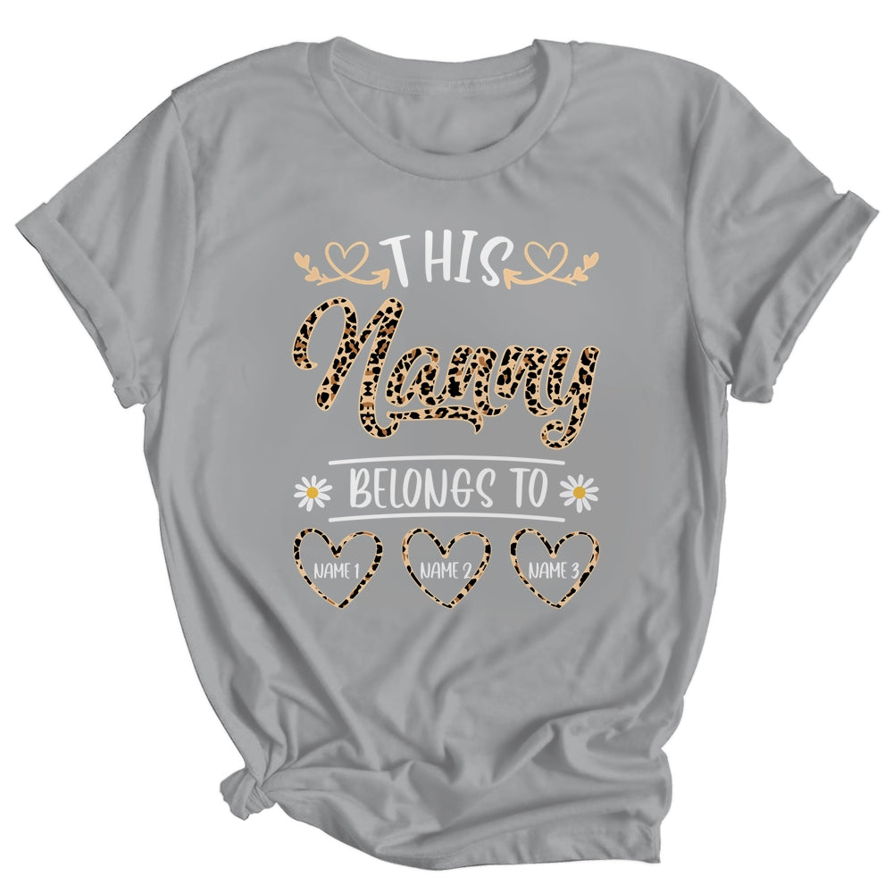 Personalized This Awesome Nanny Belongs To Custom Kids Name Leopard Nanny Mothers Day Birthday Christmas Shirt & Tank Top | siriusteestore