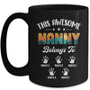 Personalized This Awesome Nanny Belongs To Custom Kids Name Vintage Mothers Day Birthday Christmas Mug | siriusteestore