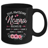 Personalized This Awesome Nonna Belongs To Custom Kids Name Floral Nonna Mothers Day Birthday Christmas Mug | siriusteestore