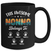 Personalized This Awesome Nonna Belongs To Custom Kids Name Vintage Mothers Day Birthday Christmas Mug | siriusteestore