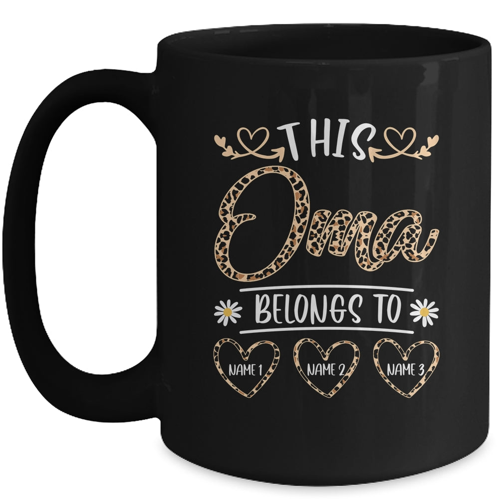 Personalized This Awesome Oma Belongs To Custom Kids Name Leopard Oma Mothers Day Birthday Christmas Mug | siriusteestore