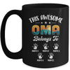 Personalized This Awesome Oma Belongs To Custom Kids Name Vintage Mothers Day Birthday Christmas Mug | siriusteestore