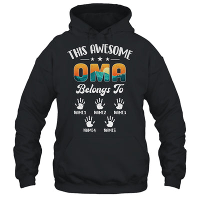 Personalized This Awesome Oma Belongs To Custom Kids Name Vintage Mothers Day Birthday Christmas Shirt & Tank Top | siriusteestore