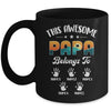 Personalized This Awesome Papa Belongs To Custom Kids Name Vintage Fathers Day Birthday Christmas Mug | siriusteestore