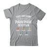 Personalized This Awesome Pawpaw Belongs To Custom Grandkids Name Color Hand Fathers Day Birthday Christmas Shirt & Hoodie | siriusteestore