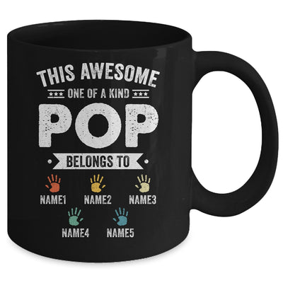 Personalized This Awesome Pop Belongs To Custom Grandkids Name Color Hand Fathers Day Birthday Christmas Mug | siriusteestore