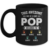 Personalized This Awesome Pop Belongs To Custom Grandkids Name Color Hand Fathers Day Birthday Christmas Mug | siriusteestore