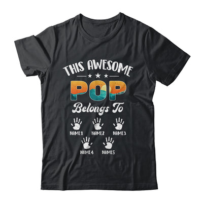 Personalized This Awesome Pop Belongs To Custom Kids Name Vintage Fathers Day Birthday Christmas Shirt & Hoodie | siriusteestore