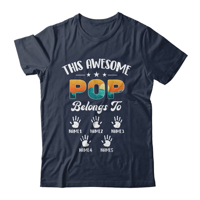 Personalized This Awesome Pop Belongs To Custom Kids Name Vintage Fathers Day Birthday Christmas Shirt & Hoodie | siriusteestore