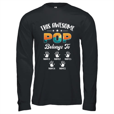 Personalized This Awesome Pop Belongs To Custom Kids Name Vintage Fathers Day Birthday Christmas Shirt & Hoodie | siriusteestore