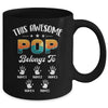 Personalized This Awesome Pop Belongs To Custom Kids Name Vintage Fathers Day Birthday Christmas Mug | siriusteestore