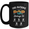 Personalized This Awesome Pop Belongs To Custom Kids Name Vintage Fathers Day Birthday Christmas Mug | siriusteestore