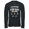 Personalized This Awesome Stepdad Belongs To Custom Kids Name Color Hand Fathers Day Birthday Christmas Shirt & Hoodie | siriusteestore