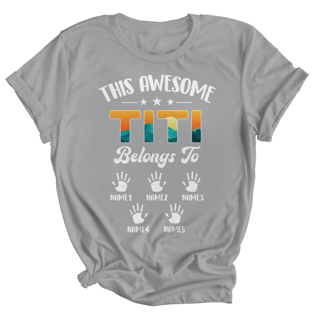 Personalized This Awesome Titi Belongs To Custom Kids Name Vintage Mothers Day Birthday Christmas Shirt & Tank Top | siriusteestore