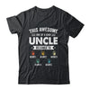 Personalized This Awesome Uncle Belongs To Custom Kids Name Color Hand Fathers Day Birthday Christmas Shirt & Hoodie | siriusteestore