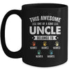 Personalized This Awesome Uncle Belongs To Custom Kids Name Color Hand Fathers Day Birthday Christmas Mug | siriusteestore