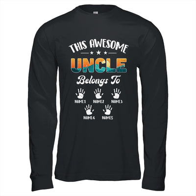 Personalized This Awesome Uncle Belongs To Custom Kids Name Vintage Fathers Day Birthday Christmas Shirt & Hoodie | siriusteestore