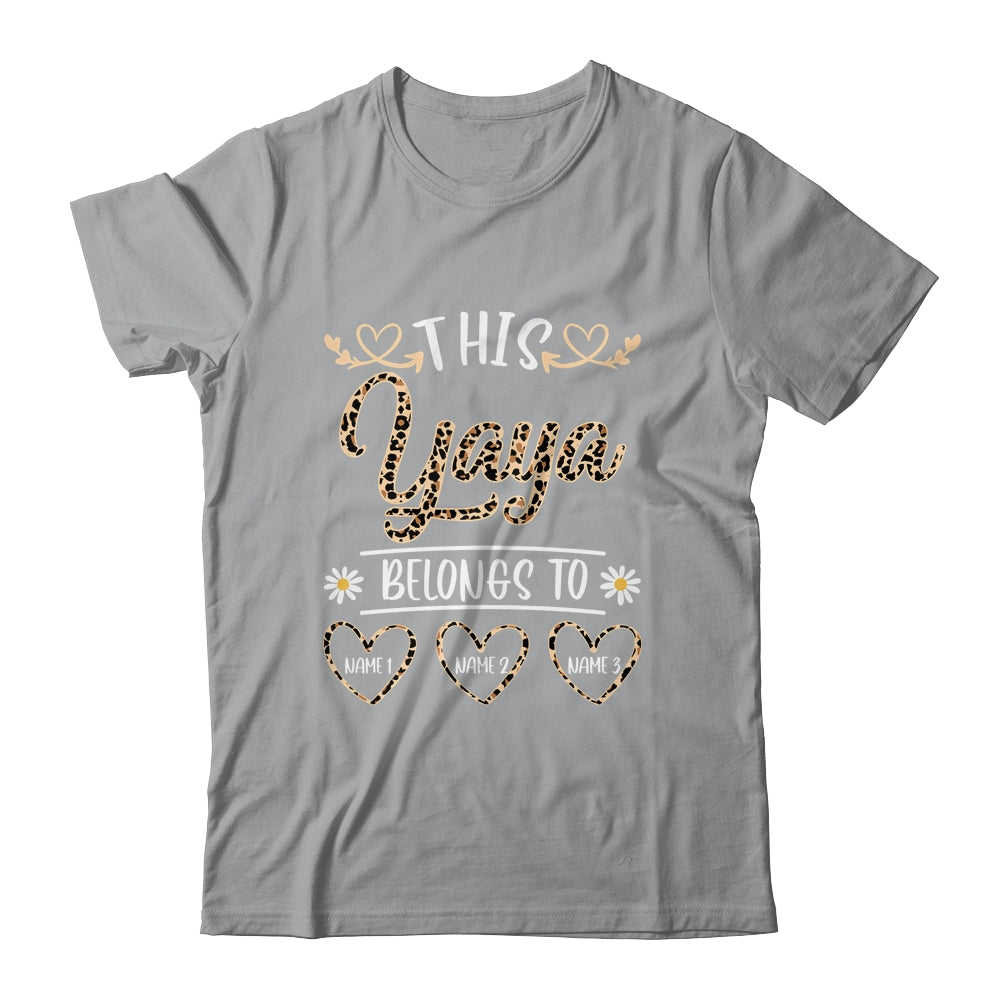 Personalized This Awesome Yaya Belongs To Custom Kids Name Leopard Yaya Mothers Day Birthday Christmas Shirt & Tank Top | siriusteestore