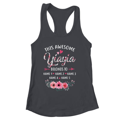 Personalized This Awesome Yiayia Belongs To Custom Kids Name Floral Yiayia Mothers Day Birthday Christmas Shirt & Tank Top | siriusteestore
