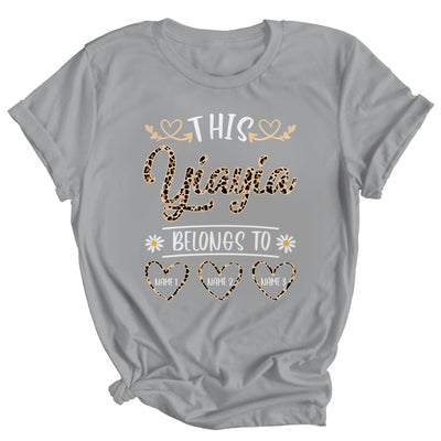 Personalized This Awesome Yiayia Belongs To Custom Kids Name Leopard Yiayia Mothers Day Birthday Christmas Shirt & Tank Top | siriusteestore