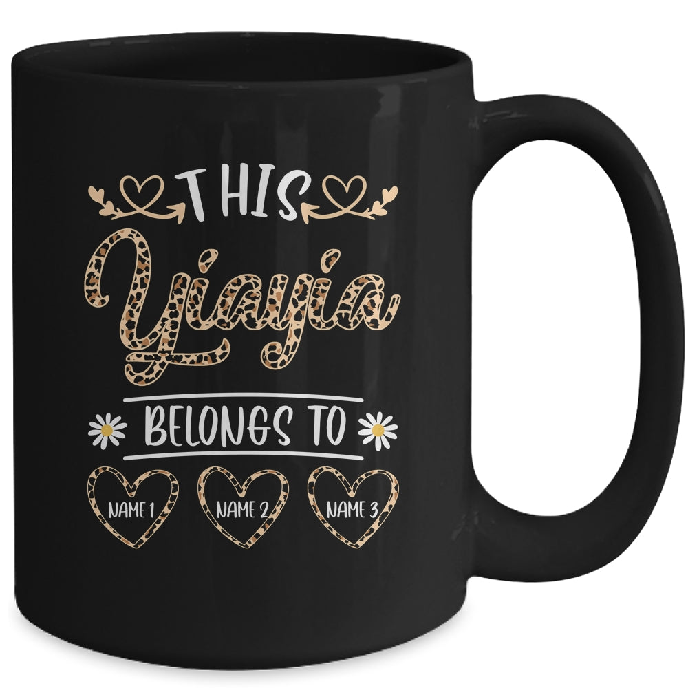 Personalized This Awesome Yiayia Belongs To Custom Kids Name Leopard Yiayia Mothers Day Birthday Christmas Mug | siriusteestore