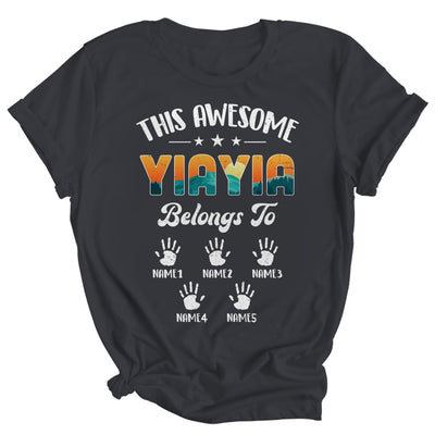 Personalized This Awesome Yiayia Belongs To Custom Kids Name Vintage Mothers Day Birthday Christmas Shirt & Tank Top | siriusteestore